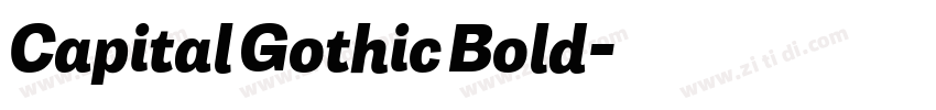 Capital Gothic Bold字体转换